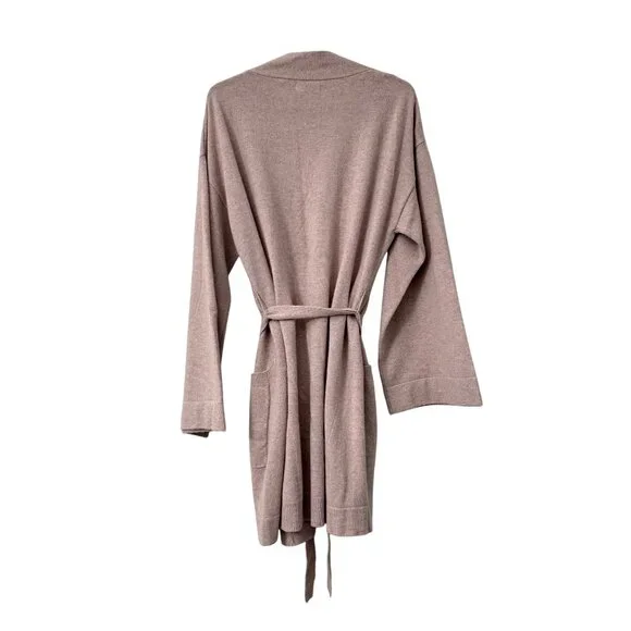 Johnny Was Mauve Pink Pure Cashmere Belted Sweater Cardigan Womens Small - Picture 5 of 7